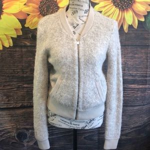 Club Monaco Alpaca Bomber Jacket Cardigan